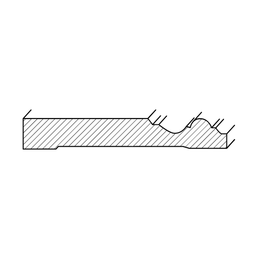 Sockel profilerad Furu Nr.16